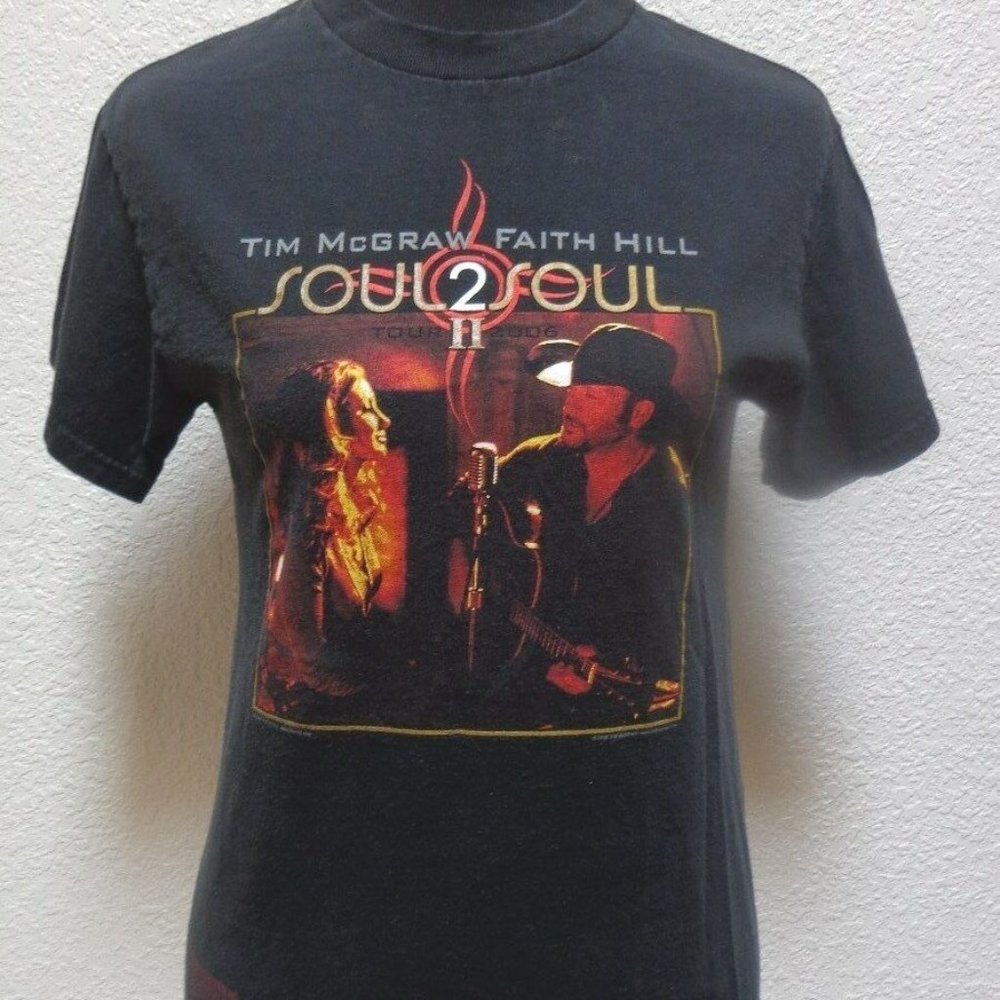 👁️3 for $20 TIM McGRAW & FAITH HILL SOUL 2 SOUL WOMENS SHIRT S
